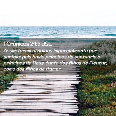 Picture 02 - 1 Crônicas 24:5 BSL - Assim foram divididos imparcialmente por sorteio; - Bible Verse Picture