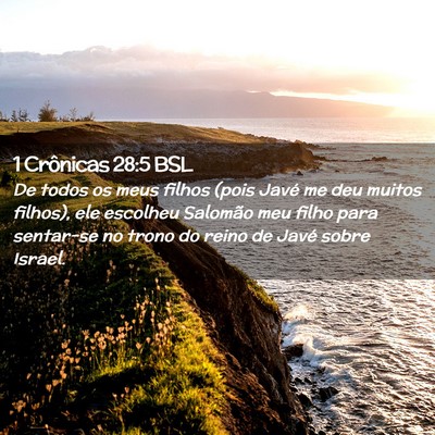 Picture 02 - 1 Crônicas 28:5 BSL - De todos os meus filhos (pois Javé me deu muitos - Bible Verse Picture