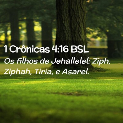 Picture 02 - 1 Crônicas 4:16 BSL - Os filhos de Jehallelel: Ziph, Ziphah, Tiria, e - Bible Verse Picture