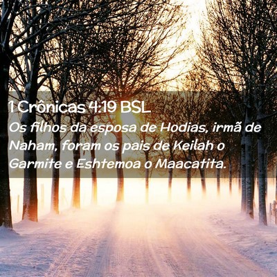 Picture 02 - 1 Crônicas 4:19 BSL - Os filhos da esposa de Hodias, irmã de Naham, - Bible Verse Picture
