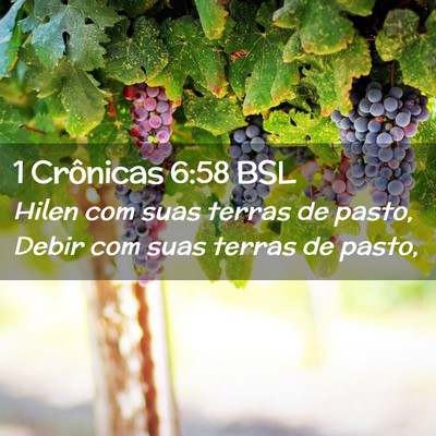 Picture 02 - 1 Crônicas 6:58 BSL - Hilen com suas terras de pasto, Debir com suas - Bible Verse Picture