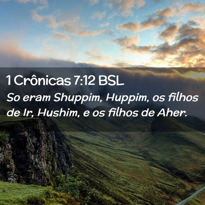 Picture 02 - 1 Crônicas 7:12 BSL - So eram Shuppim, Huppim, os filhos de Ir, Hushim, - Bible Verse Picture