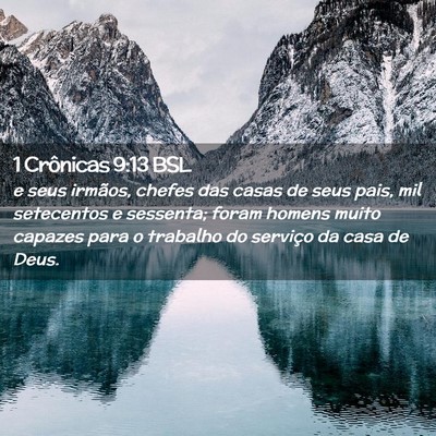 Picture 02 - 1 Crônicas 9:13 BSL - e seus irmãos, chefes das casas de seus pais, - Bible Verse Picture