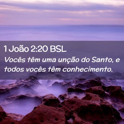 Picture 02 - 1 João 2:20 BSL - Vocês têm uma unção do Santo, e todos vocês - Bible Verse Picture