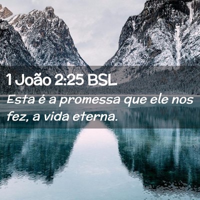 Picture 02 - 1 João 2:25 BSL - Esta é a promessa que ele nos fez, a vida - Bible Verse Picture