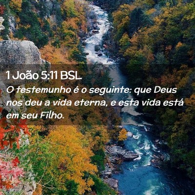 Picture 02 - 1 João 5:11 BSL - O testemunho é o seguinte: que Deus nos deu a - Bible Verse Picture