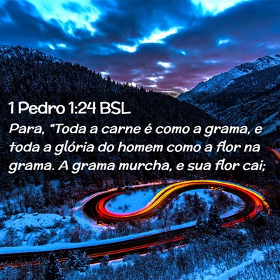Picture 02 - 1 Pedro 1:24 BSL - Para, “Toda a carne é como a grama, e toda a - Bible Verse Picture