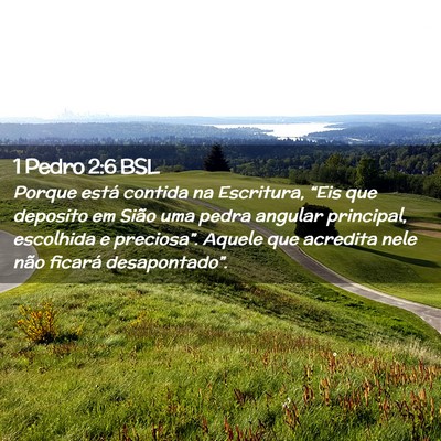 Picture 02 - 1 Pedro 2:6 BSL - Porque está contida na Escritura, “Eis que - Bible Verse Picture