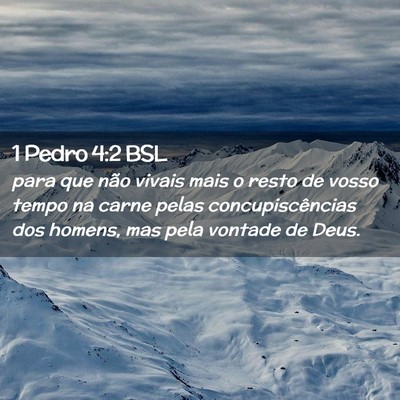 Picture 02 - 1 Pedro 4:2 BSL - para que não vivais mais o resto de vosso tempo - Bible Verse Picture