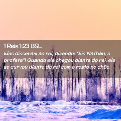 Picture 02 - 1 Reis 1:23 BSL - Eles disseram ao rei, dizendo: “Eis Nathan, o - Bible Verse Picture