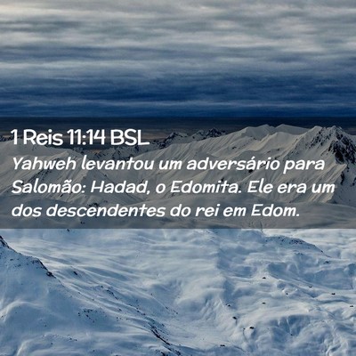 Picture 02 - 1 Reis 11:14 BSL - Yahweh levantou um adversário para Salomão: - Bible Verse Picture