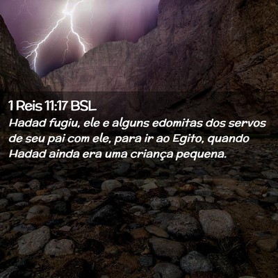 Picture 02 - 1 Reis 11:17 BSL - Hadad fugiu, ele e alguns edomitas dos servos de - Bible Verse Picture