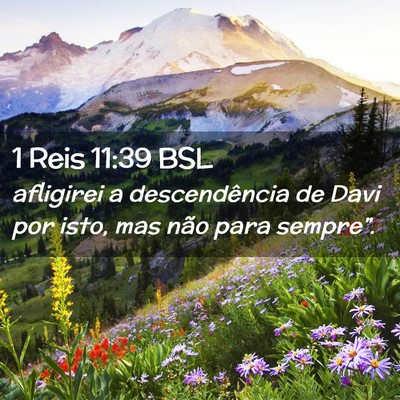 Picture 02 - 1 Reis 11:39 BSL - afligirei a descendência de Davi por isto, mas - Bible Verse Picture