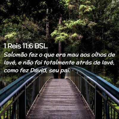 Picture 02 - 1 Reis 11:6 BSL - Salomão fez o que era mau aos olhos de Iavé, e - Bible Verse Picture