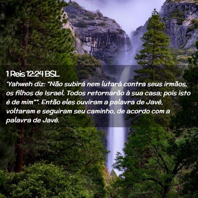 Picture 02 - 1 Reis 12:24 BSL - 'Yahweh diz: “Não subirá nem lutará contra - Bible Verse Picture