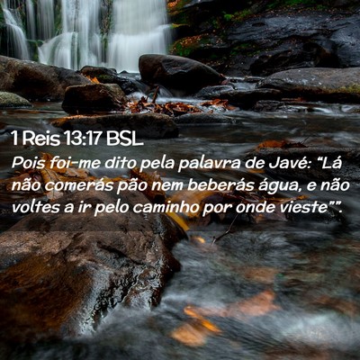 Picture 02 - 1 Reis 13:17 BSL - Pois foi-me dito pela palavra de Javé: “Lá - Bible Verse Picture