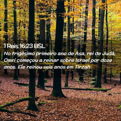 Picture 02 - 1 Reis 16:23 BSL - No trigésimo primeiro ano de Asa, rei de Judá, - Bible Verse Picture