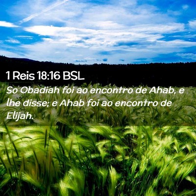 Picture 02 - 1 Reis 18:16 BSL - So Obadiah foi ao encontro de Ahab, e lhe disse; - Bible Verse Picture