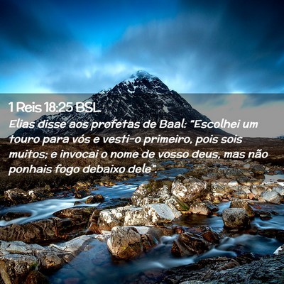 Picture 02 - 1 Reis 18:25 BSL - Elias disse aos profetas de Baal: “Escolhei um - Bible Verse Picture