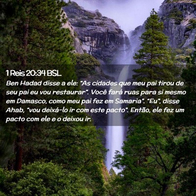 Picture 02 - 1 Reis 20:34 BSL - Ben Hadad disse a ele: “As cidades que meu pai - Bible Verse Picture