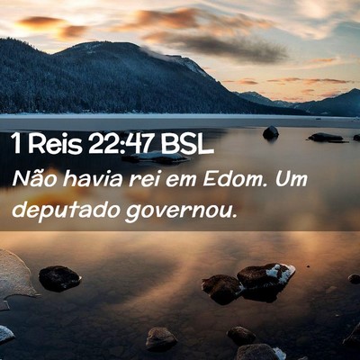 Picture 02 - 1 Reis 22:47 BSL - Não havia rei em Edom. Um deputado - Bible Verse Picture