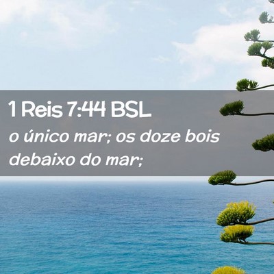 Picture 02 - 1 Reis 7:44 BSL - o único mar; os doze bois debaixo do - Bible Verse Picture