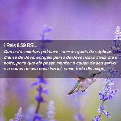 Picture 02 - 1 Reis 8:59 BSL - Que estas minhas palavras, com as quais fiz - Bible Verse Picture