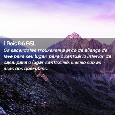 Picture 02 - 1 Reis 8:6 BSL - Os sacerdotes trouxeram a arca da aliança de - Bible Verse Picture