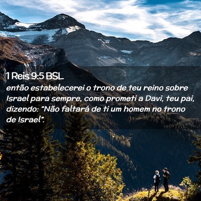 Picture 02 - 1 Reis 9:5 BSL - então estabelecerei o trono de teu reino sobre - Bible Verse Picture