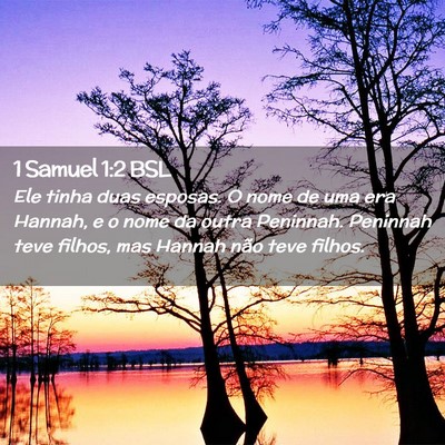 Picture 02 - 1 Samuel 1:2 BSL - Ele tinha duas esposas. O nome de uma era Hannah, - Bible Verse Picture