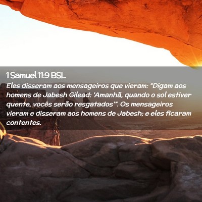 Picture 02 - 1 Samuel 11:9 BSL - Eles disseram aos mensageiros que vieram: - Bible Verse Picture