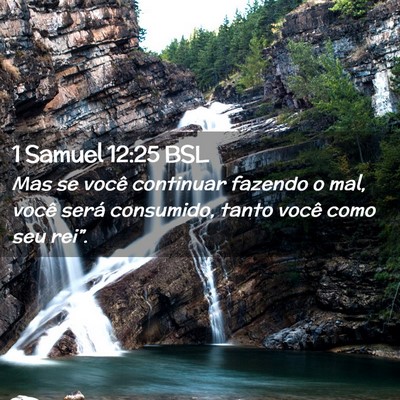 Picture 02 - 1 Samuel 12:25 BSL - Mas se você continuar fazendo o mal, você será - Bible Verse Picture