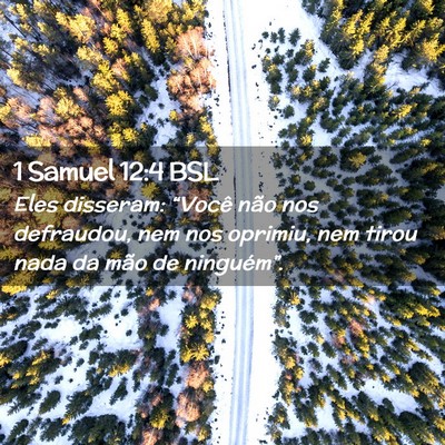 Picture 02 - 1 Samuel 12:4 BSL - Eles disseram: “Você não nos defraudou, nem - Bible Verse Picture