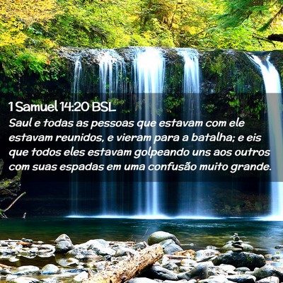Picture 02 - 1 Samuel 14:20 BSL - Saul e todas as pessoas que estavam com ele - Bible Verse Picture