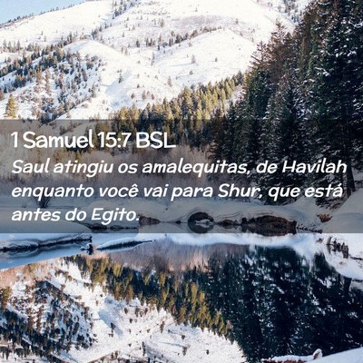 Picture 02 - 1 Samuel 15:7 BSL - Saul atingiu os amalequitas, de Havilah enquanto - Bible Verse Picture