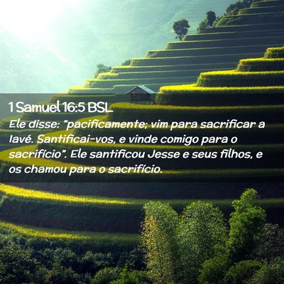 Picture 02 - 1 Samuel 16:5 BSL - Ele disse: “pacificamente; vim para sacrificar - Bible Verse Picture