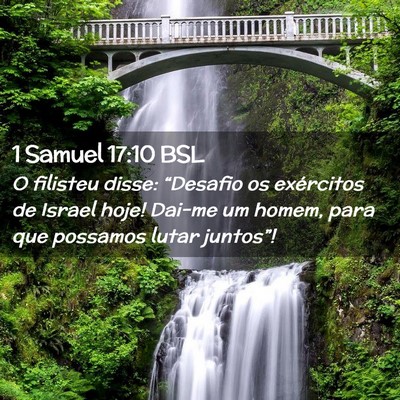 Picture 02 - 1 Samuel 17:10 BSL - O filisteu disse: “Desafio os exércitos de - Bible Verse Picture