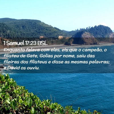 Picture 02 - 1 Samuel 17:23 BSL - Enquanto falava com eles, eis que o campeão, o - Bible Verse Picture