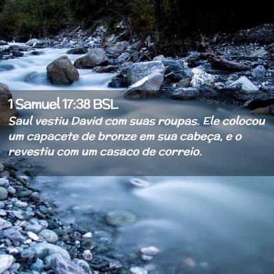 Picture 02 - 1 Samuel 17:38 BSL - Saul vestiu David com suas roupas. Ele colocou um - Bible Verse Picture