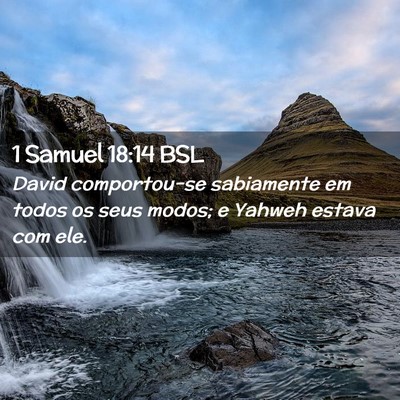 Picture 02 - 1 Samuel 18:14 BSL - David comportou-se sabiamente em todos os seus - Bible Verse Picture