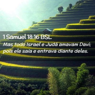Picture 02 - 1 Samuel 18:16 BSL - Mas todo Israel e Judá amavam Davi; pois ele - Bible Verse Picture