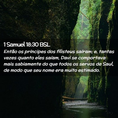Picture 02 - 1 Samuel 18:30 BSL - Então os príncipes dos filisteus saíram; e, - Bible Verse Picture