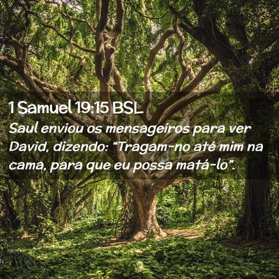 Picture 02 - 1 Samuel 19:15 BSL - Saul enviou os mensageiros para ver David, - Bible Verse Picture