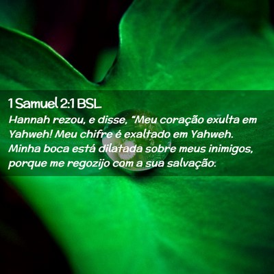 Picture 02 - 1 Samuel 2:1 BSL - Hannah rezou, e disse, “Meu coração exulta em - Bible Verse Picture