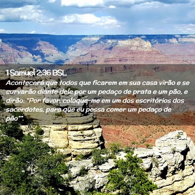 Picture 02 - 1 Samuel 2:36 BSL - Acontecerá que todos que ficarem em sua casa - Bible Verse Picture
