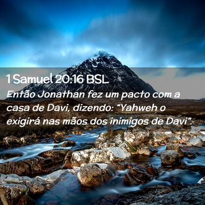 Picture 02 - 1 Samuel 20:16 BSL - Então Jonathan fez um pacto com a casa de Davi, - Bible Verse Picture
