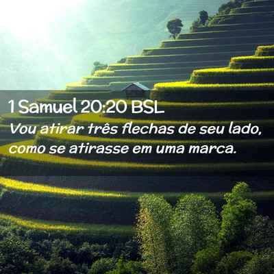 Picture 02 - 1 Samuel 20:20 BSL - Vou atirar três flechas de seu lado, como se - Bible Verse Picture