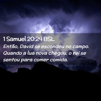 Picture 02 - 1 Samuel 20:24 BSL - Então, David se escondeu no campo. Quando a lua - Bible Verse Picture