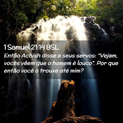 Picture 02 - 1 Samuel 21:14 BSL - Então Achish disse a seus servos: “Vejam, - Bible Verse Picture