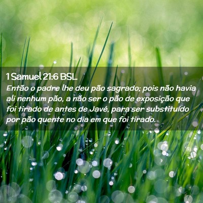 Picture 02 - 1 Samuel 21:6 BSL - Então o padre lhe deu pão sagrado; pois não - Bible Verse Picture